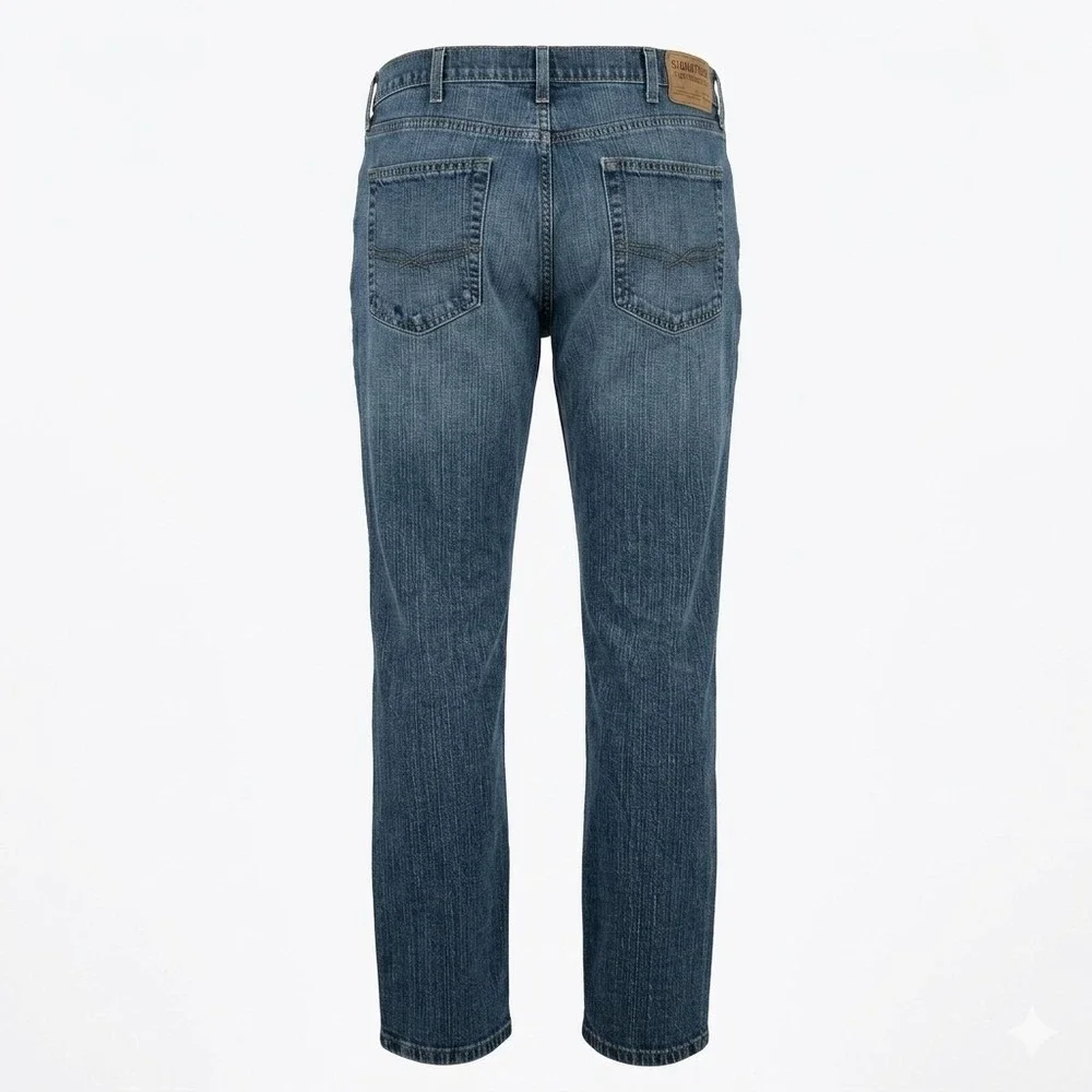 Signature by Levi Strauss & Co. Men's Straight Fit Jeans Size 38x32 Medium‎ Wash